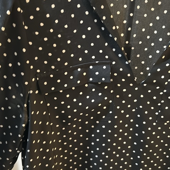 Black with polka dots, joie blouse, small - Picture 3 of 6